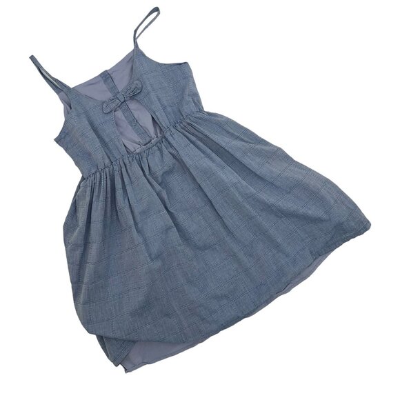 Girls All Blue Plaid Sundress Front Buttons Open Back Cat & Jack - Picture 3 of 8